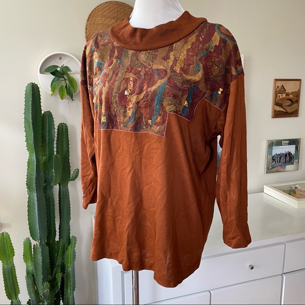 Vintage Cricket Lane Embellished Knit Top Southwestern Style - Picture 2 of 13